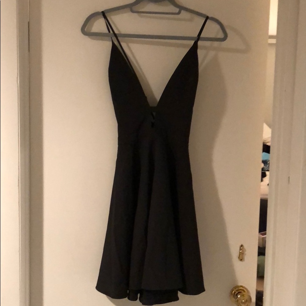 Black low cut dress